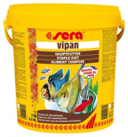 Sera Vipan Корм для всех видов декоративных рыб, крупные хлопья 10л. 2 кг.