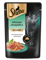Шеба пауч ломтики кролик и индейка в соусе 75 г 1*28