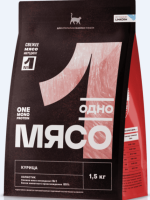 Одно Мясо сухой корм для стерилизованных кошек Курица (1,5 кг)