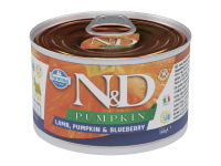 Farmina N&D Pumpkin Dog Mini влажный беззерновой корм для взрослых собак с тыквой, ягненком и черникой 140 г