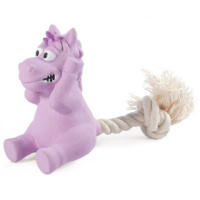 Игрушка MINI DOGS для собак мелких пород из латекса "Лошадка с веревкой", 80/165мм