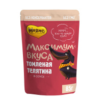Мнямс пауч томленая телятина в соусе для собак "Максимум вкуса" 85г