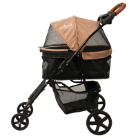 Коляска прогулочная Mr.Kranch для собак и кошек, макс. нагрузка 15 кг, бежевая