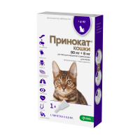 Принокат для кошек более 4 кг, 80/8мг, 0,8мл