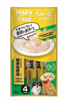 Inaba Сяо Чуру для собак лакомство Пюре Куриное филе с овощами 4*14г ПОШТУЧНО