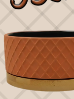 Миска Mr.Kranch Bamboo керамическая коричневая на бамбуковой подставке 530 мл