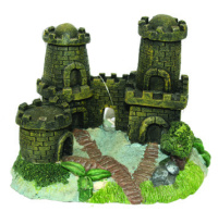 PRIME Декорация пластиковая "Замок с двумя башнями", 130*80*100 мм.