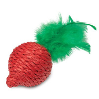 Игрушка для кошек "Свекла с перьями", 60/120мм (60/120мм)