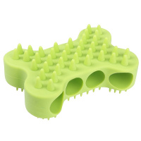 Массажная щетка для мытья животных STEFAN силиконовая салатовая, WF03706 (салатовая 12*9*4,5см)