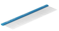 Расческа алюм. 19,2 см с овальной синей ручкой, зуб 3,4 см, 53191 Пет лайн