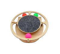 GoSi Игровой трек для кошек Круг с шариками c когтеточкой из ковра