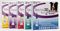 Кап. Вектра 3D ( 3 пипетки) от блох и клещей (1шт)