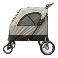 Коляска прогулочная Mr.Kranch для собак и кошек большая выставочная, макс. нагрузка 55 кг, серая