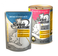 Милый котик Аппетитная курочка в желе 415 г.