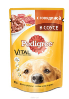 Pedigree Консервы для взрослых собак всех пород, с говядиной в соусе, 100 г