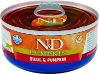 Farmina N&D Cat Pumpkin для кошек консерва перепел с тыквой 70 г