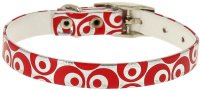 Ошейник "Синтетик" двойной "Калейдоскоп" 10мм обх. шеи 16-22 см (красный)