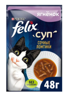 FELIX Суп для взрослых кошек с ягненком, пауч, 48 г