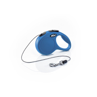 Flexi поводок-рулетка New Classic Cord. трос. Голубая