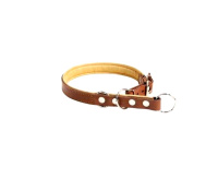 20276 Ошейник-удавка CoLLaR двойной с фиксатором[ширина 20мм,длина 50-55см] коричневый