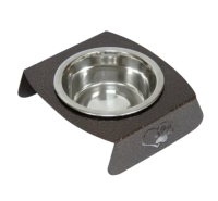 Миска с подставкой [мет. миска 0,9л] Зооник Бронза