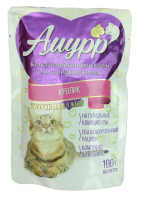 Амурр Влажный корм для взрослых кошек в желе с кроликом, 100 г.