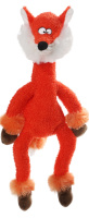 GiGwi Игрушка для собак Лисица с верёвкой 41см, серия PLUSH FRIENDZ