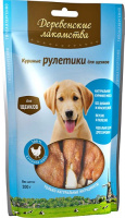 Деревенские лакомства Куриные рулетики для щенков [уценка]