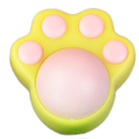 Лизун для кошек - вращающийся шарик на стену с кошачьей мятой в виде лапки, 30 гр., [Желтый]