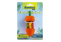 Игрушка Bambini Pets для грызунов "Морковка" из дерева с люфой.