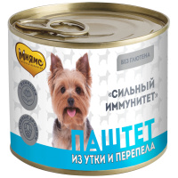 Мнямс Паштет из утки и перепела для собак всех пород «СИЛЬНЫЙ ИММУНИТЕТ» 200 г