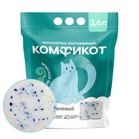 Наполнитель КОМФИКОТ силикагелевый впитывающий морской бриз (3,6 л)