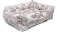Лежанка прямоугольная для животных "Калейдоскоп" M, бежевая, 610*480*180мм Gamma