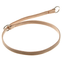 Ошейник-удавка с 2-я кольцами [лента-чулок] 10мм, 65см [бежевый] Пет лайн