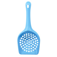 Совок для кошачьего туалета с круглой ячейкой 262*112*43мм Триол (голубой)