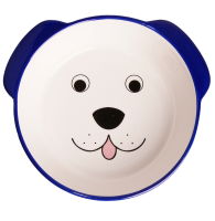 Миска Mr.Kranch керамическая для собак Мордочка собаки 180 мл синяя