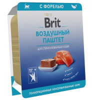 Brit Premium Воздушный паштет Форель для стерилизованных кошек, 100 г.