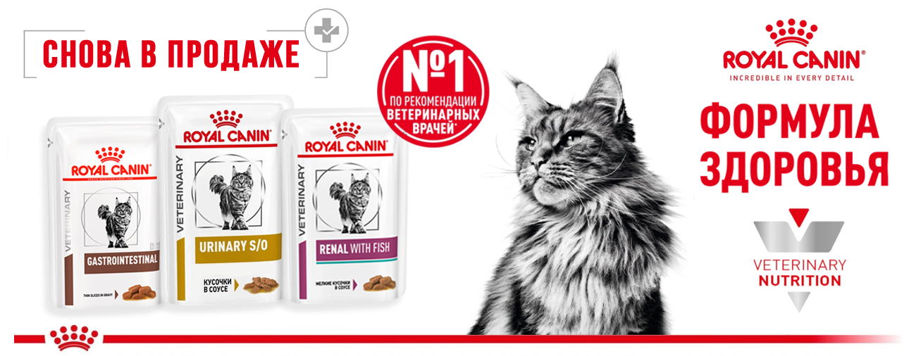 Urinary S/O, Gastrointestinal, Renal, Sensitivity Control - Влажный лечебный корм для кошек