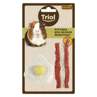 Триол Набор игрушек для мелких животных из люфы "Яичница с беконом", 90 мм.; 60 мм., серия NATURAL , Triol