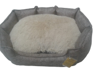 Лежак для животных [60*40] Рогожка. Коричневый.