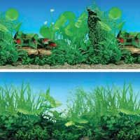 Фон "Прибрежные заросли/Зеленый микс", 9011/9051, 300*600мм,