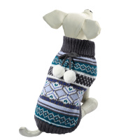 Свитер "Помпончики" тёмно-серый (M, размер 30см)