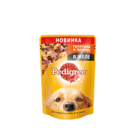 Pedigree Влажный корм для собак, телятина и печень, 100 г.