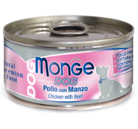 Monge Dog Natural Влажный корм для собак куриные кусочки с овощами, консервы 95 г