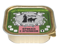 ZOORING Консервы для собак, паштет Фрикасе с кроликом 100 г. [уценка]