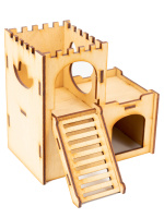 Г-25 Домик для грызунов Крепость-2 фанера Ашера