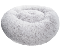 Лежанка для животных. круглая плюшка [450*450*130] Триол (Серая M)
