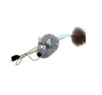 GoSi Игрушка для Собаки дразнилка Лиса L серая с хвостом трубочка из Меха