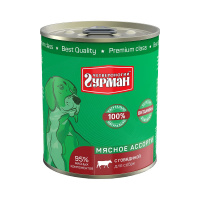 Четвероногий Гурман консервы для собак 340гр. с говядиной [уценка]