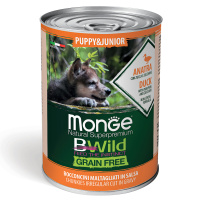 Monge Dog BWild GRAIN FREE Puppy&Junior беззерновые консервы из утки с тыквой и кабачками для щенков (400 гр)